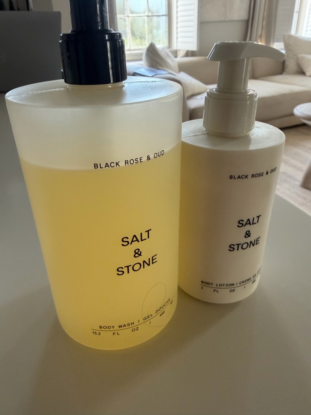 Salt & Stone Black Rose & Oud Body Wash & Lotion Set